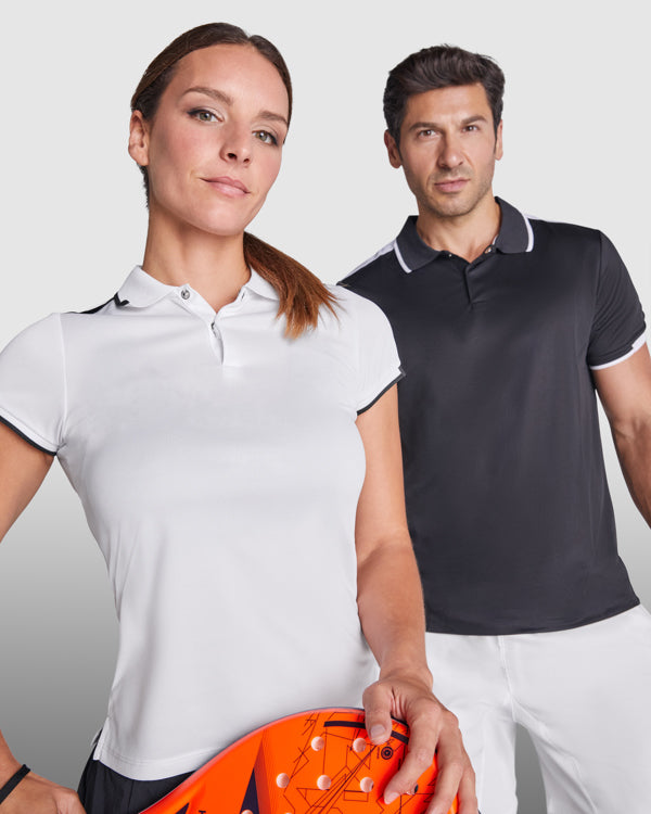 POLO TAMIL T/S BLANCO/NEGRO