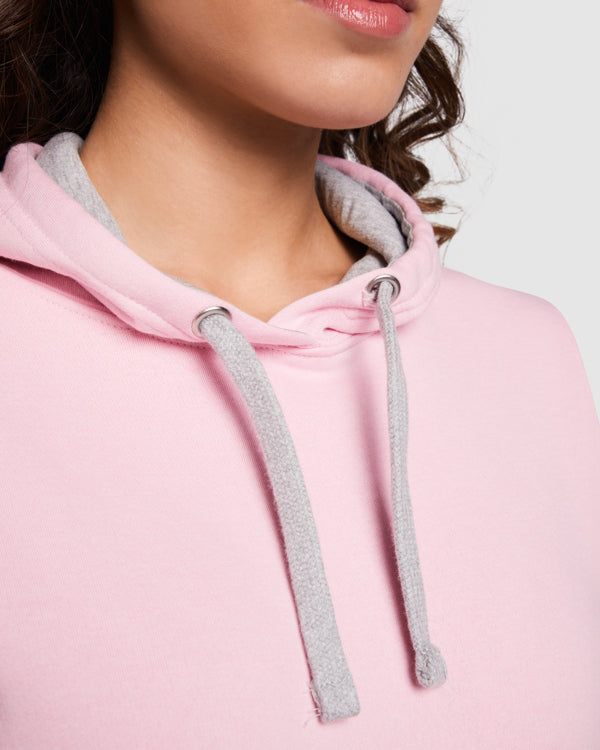 SUDADERA URBAN WOMAN CON CAPUCHA T/S BLANCO