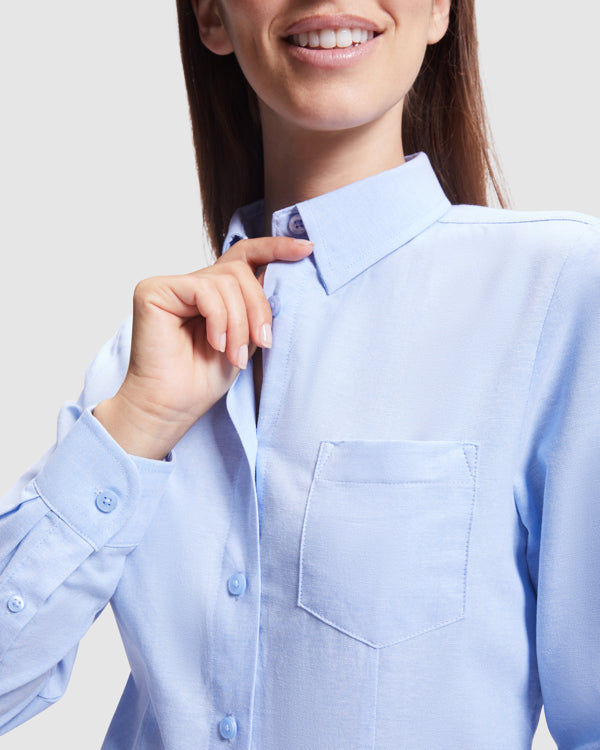 CAMISA OXFORD WOMAN T/S BLANCO