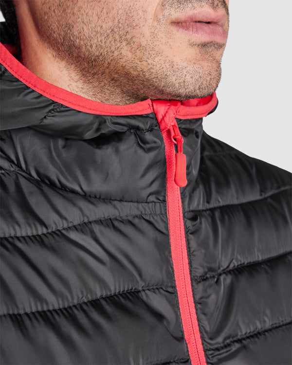 CHAQUETA NORWAY SPORT T/S NEGRO/ROJO