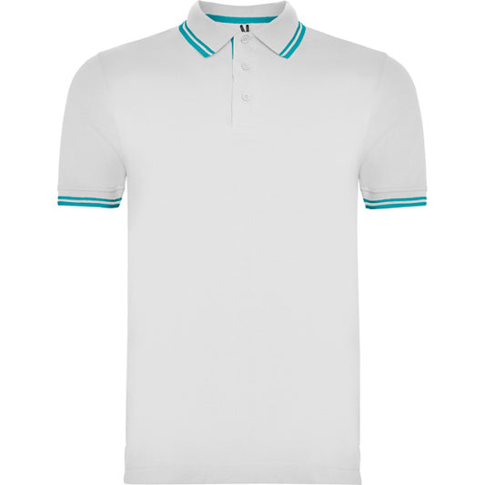 POLO MONTREAL T/S BLANCO/TURQUESA