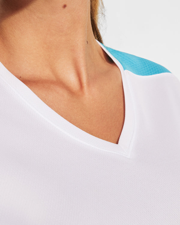 CAMISETA SUZUKA T/S BLANCO/TURQUESA