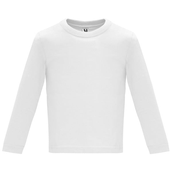 CAMISETA BABY MANGA LARGA T/6 MESES BLANCO