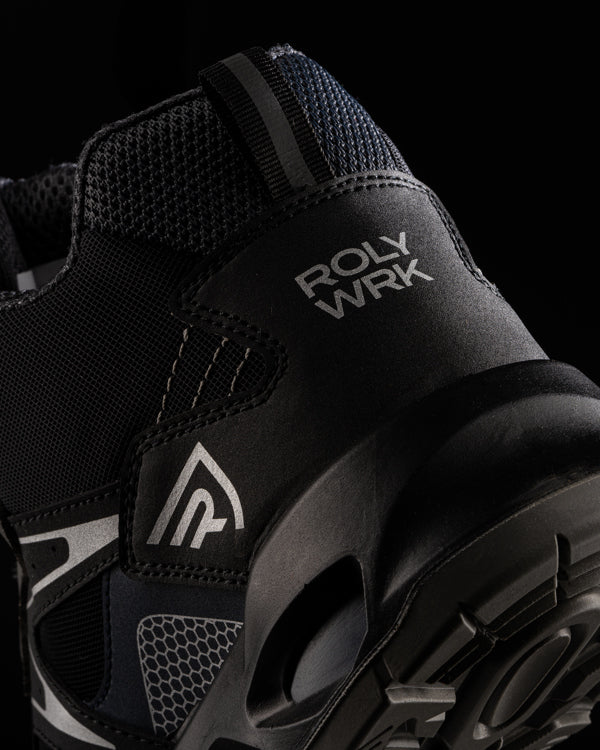 ZAPATO LABORAL GISKAN T/36 NEGRO/MARINO