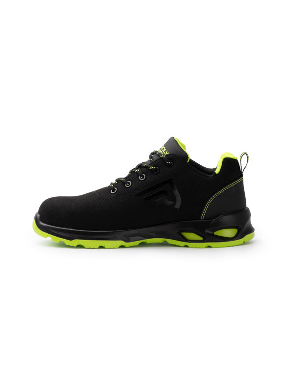 ZAPATO LABORAL CERYSON T/36 NEGRO/AMARILLO FLUOR
