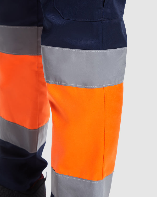 AV PANTALON VERANO NAOS T/38 PLOMO/AMARILLO FLUOR