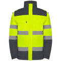 AV PARKA EPSYLON T/S PLOMO/AMARILLO FLUOR