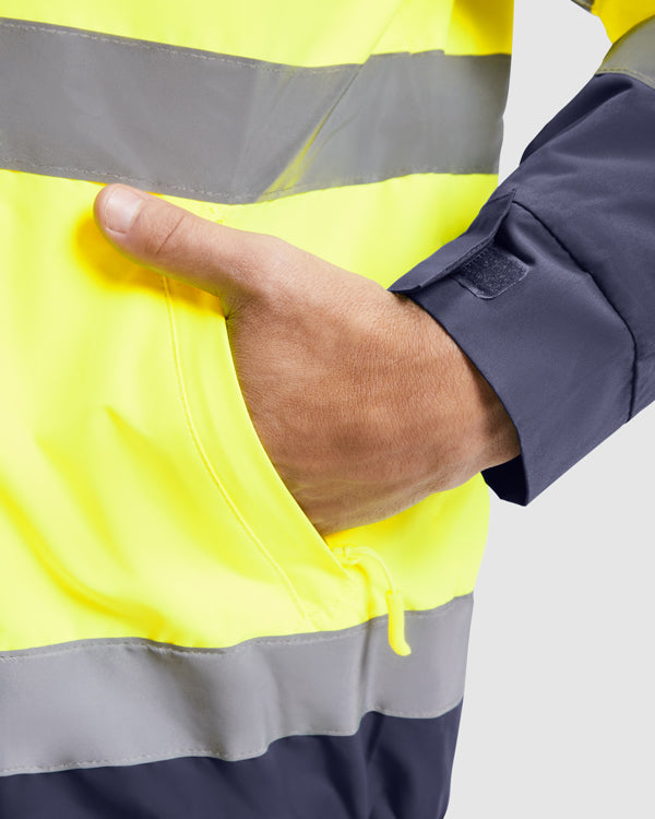 AV PARKA EPSYLON T/S PLOMO/AMARILLO FLUOR