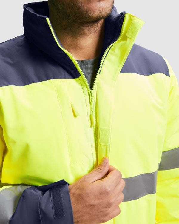 AV PARKA EPSYLON T/S PLOMO/AMARILLO FLUOR