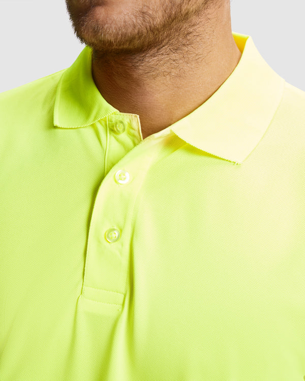 AV POLO POLARIS MANGA LARGA T/S AMARILLO FLUOR
