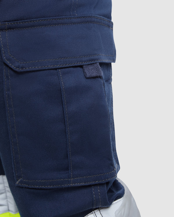 AV PANTALON DAILY STRETCH T/38 PLOMO/AMARILLO FLUOR