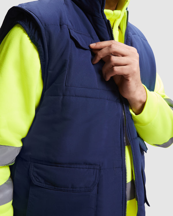 CHALECO REVERSIBLE PERSEI T/S MARINO/AMARILLO FLUOR