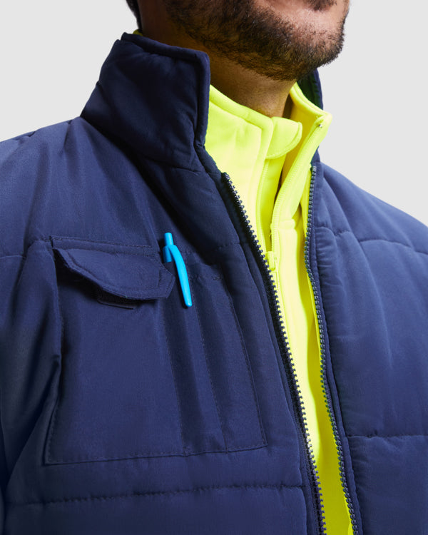 CHALECO REVERSIBLE PERSEI T/S MARINO/AMARILLO FLUOR