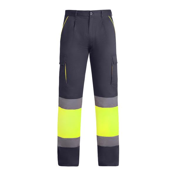 AV PANTALON INVIERNO ENIX T/38 PLOMO/AMARILLO FLUOR