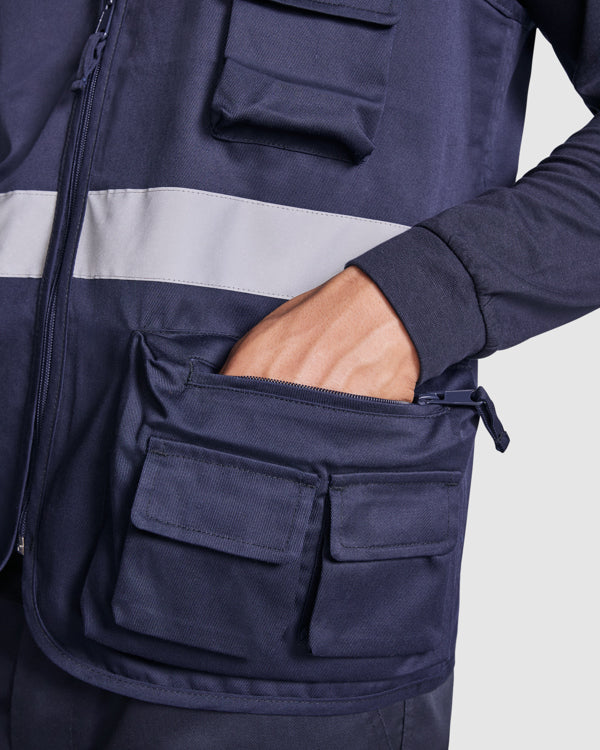 AV CHALECO BETA T/S MARINO/AMARILLO FLUOR