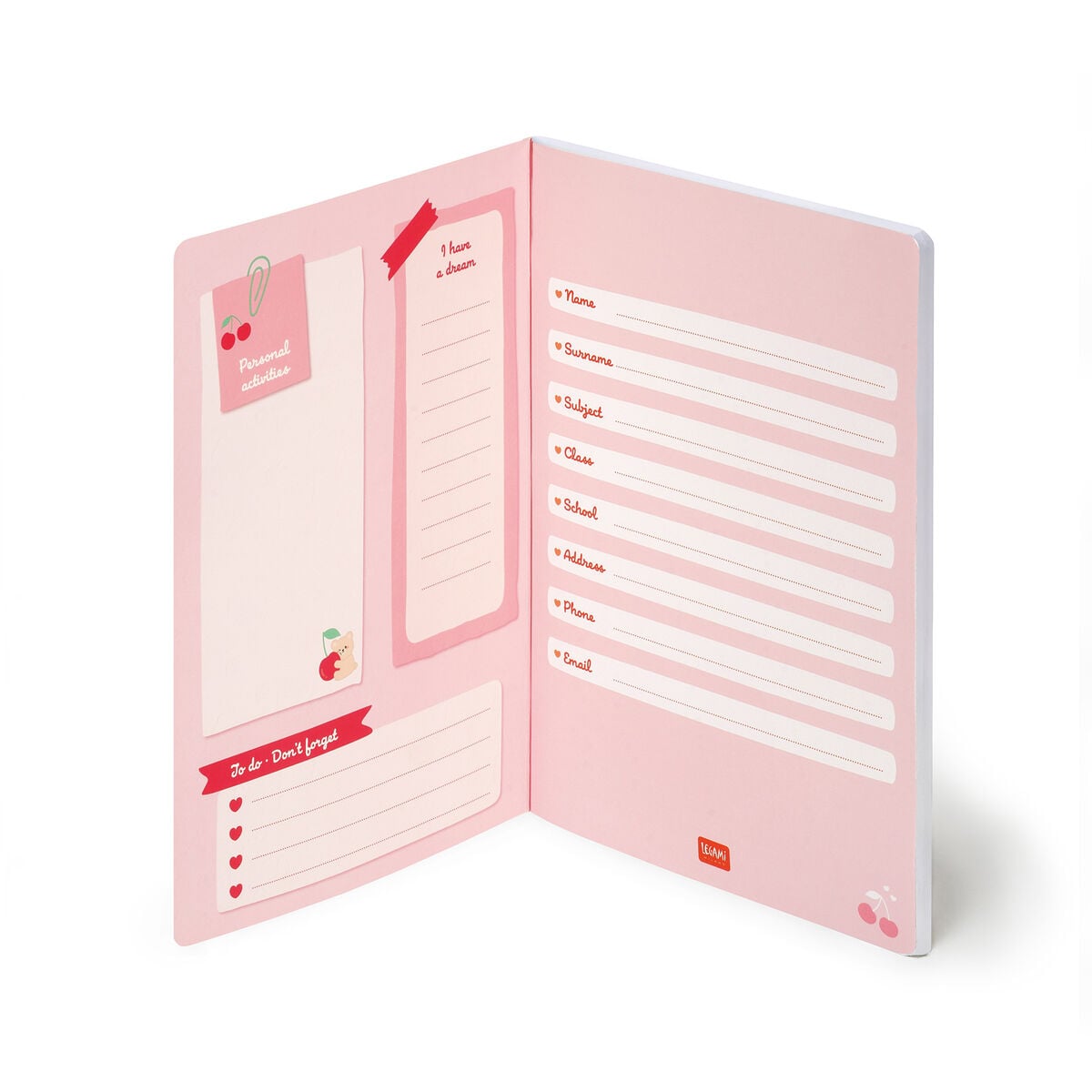 Exercise Book - Cuaderno A4 - Rayado 8 mm - Teddy Bear Cherry