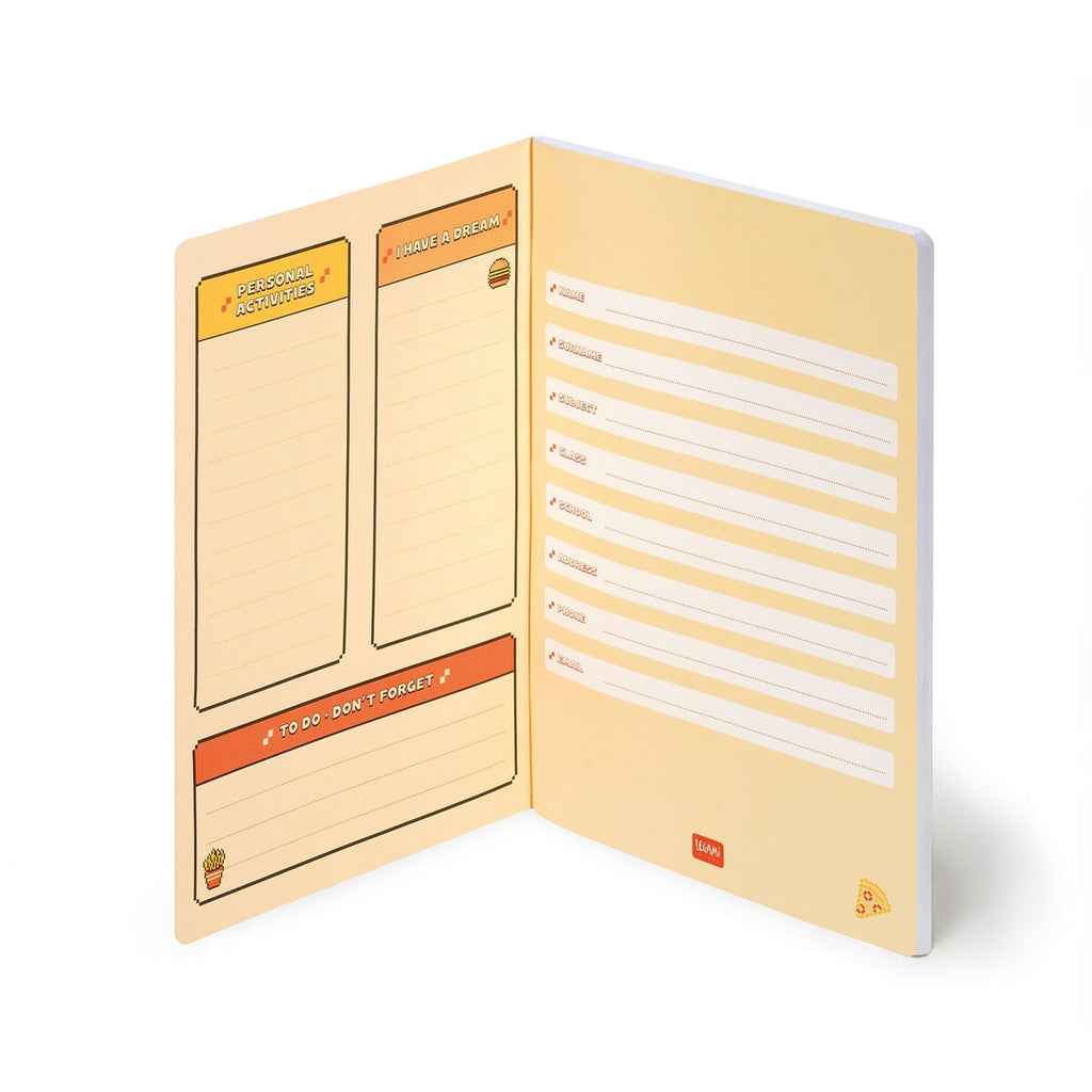 Exercise Book - Cuaderno A4 - Rayado 8 mm - Food Pixel