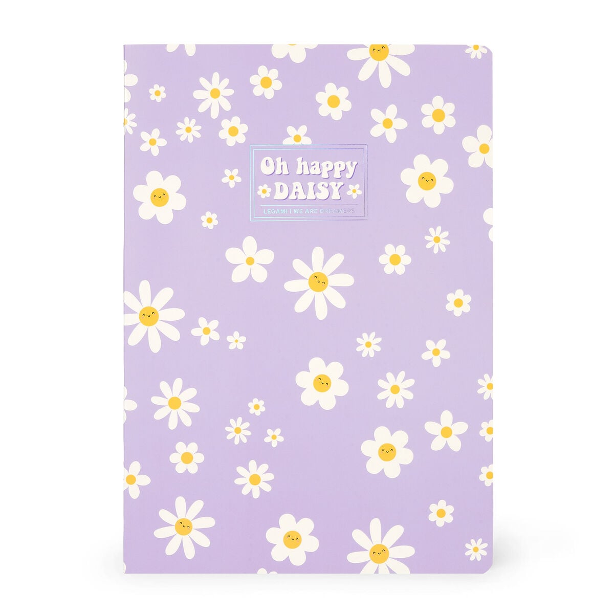 Legami — cuaderno escolar A4 con tapa ilustrada estampado Daisy Lilac, colección Back to School