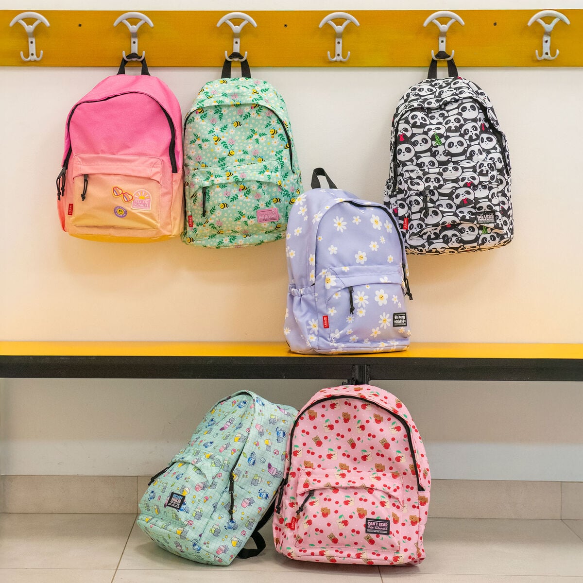 Legami — mochila escolar acolchada para vuelta al cole estampado Panda, colección Back to School