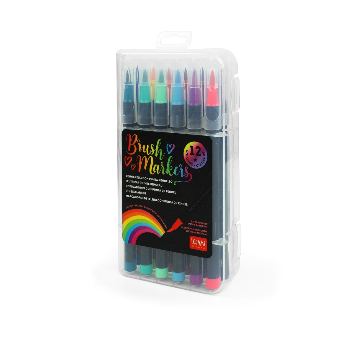 Set de 12 Rotuladores con Punta de Pincel Bright Colours - Brush Markers