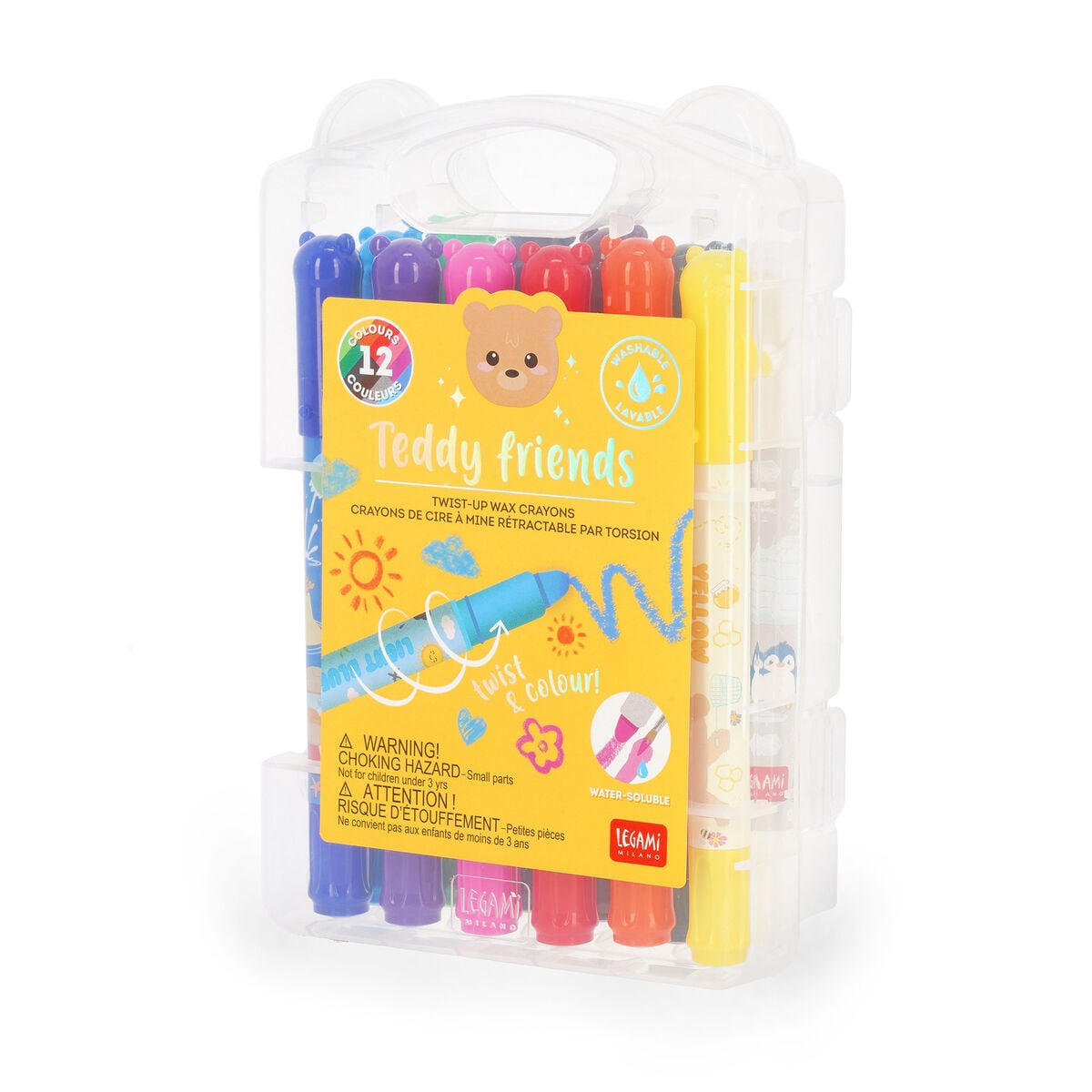 Set de 12 Ceras Giratorias - Teddy Friends