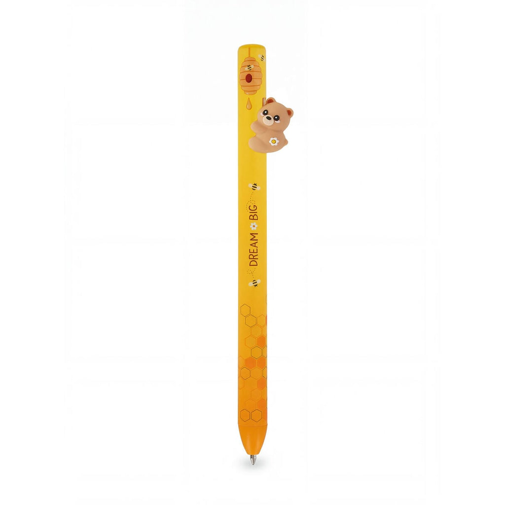 Legami — bolígrafo con muñequito de peluche desmontable estampado Teddy Bear, colección Back to School