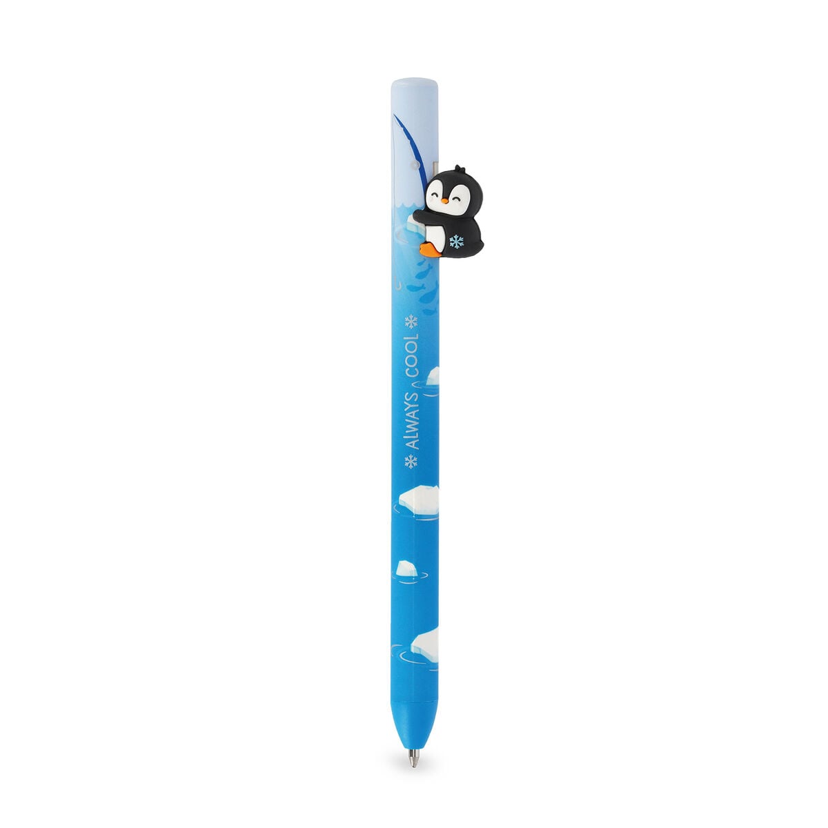 Legami — bolígrafo con muñequito de peluche desmontable estampado Penguin, colección Back to School
