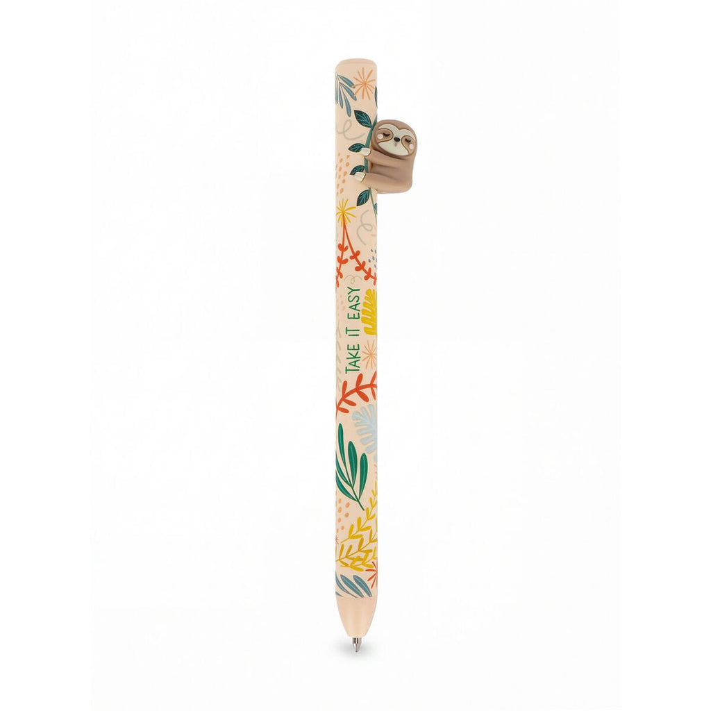 Legami — bolígrafo con muñequito de peluche desmontable estampado Sloth, colección Back to School