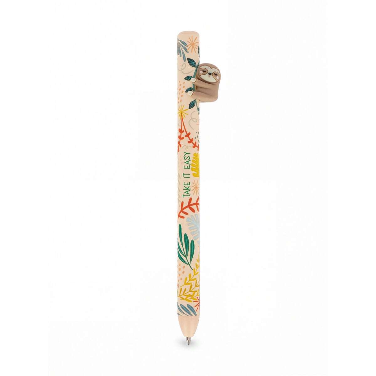 Legami — bolígrafo con muñequito de peluche desmontable estampado Sloth, colección Back to School