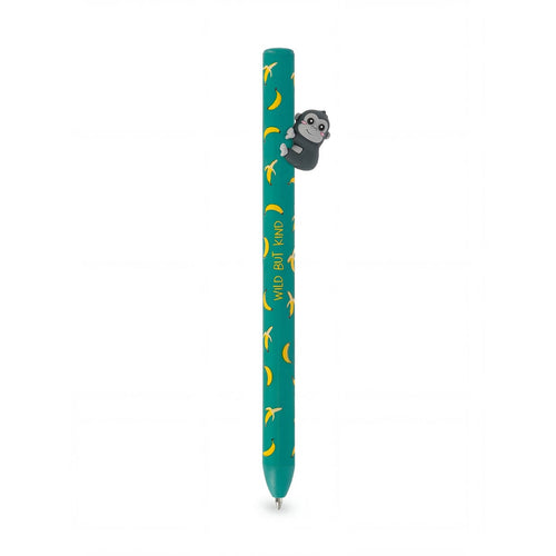 Legami — bolígrafo con muñequito de peluche desmontable estampado Gorilla, colección Back to School