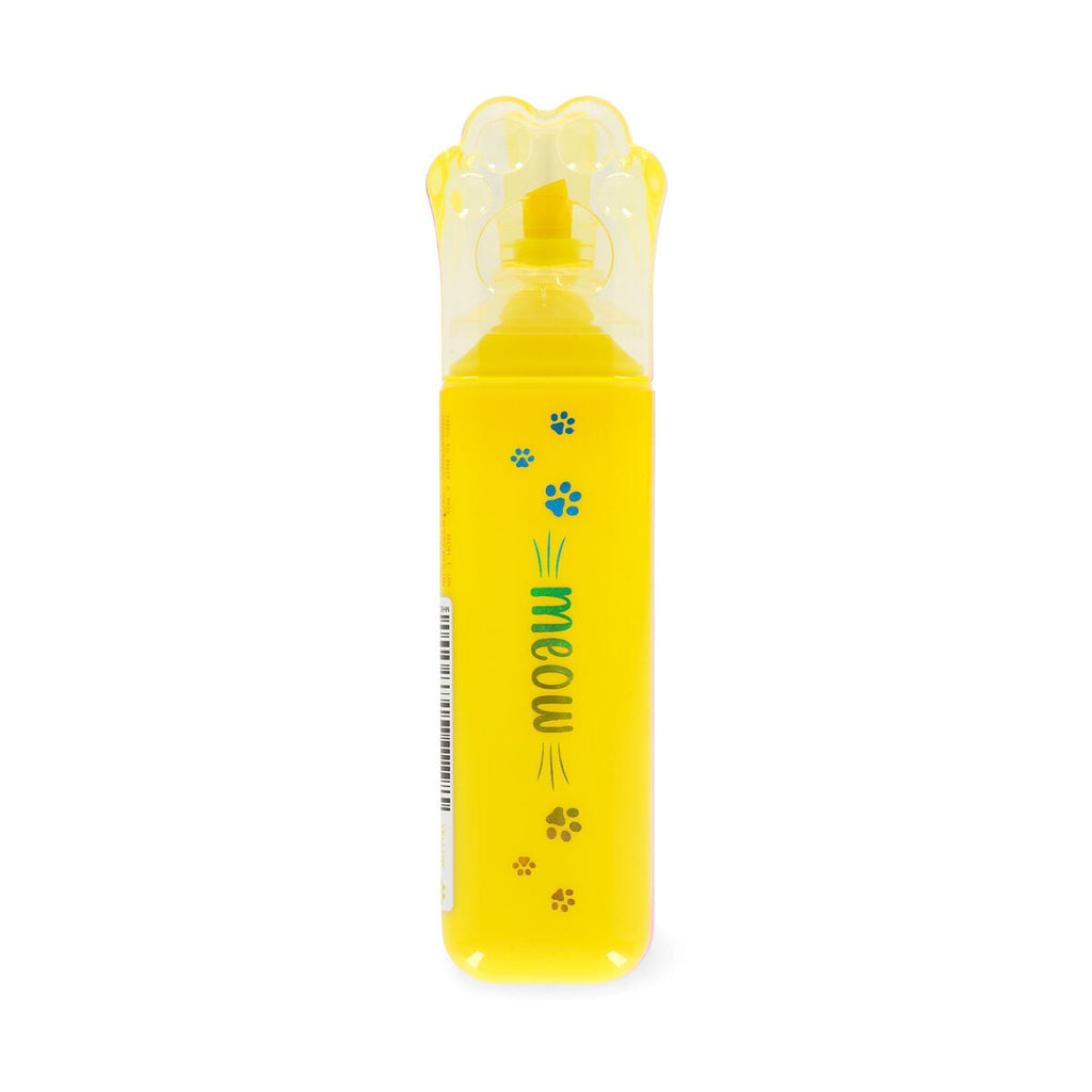 Legami — subrayador pastel con forma de gatito estampado Yellow, colección Back to School