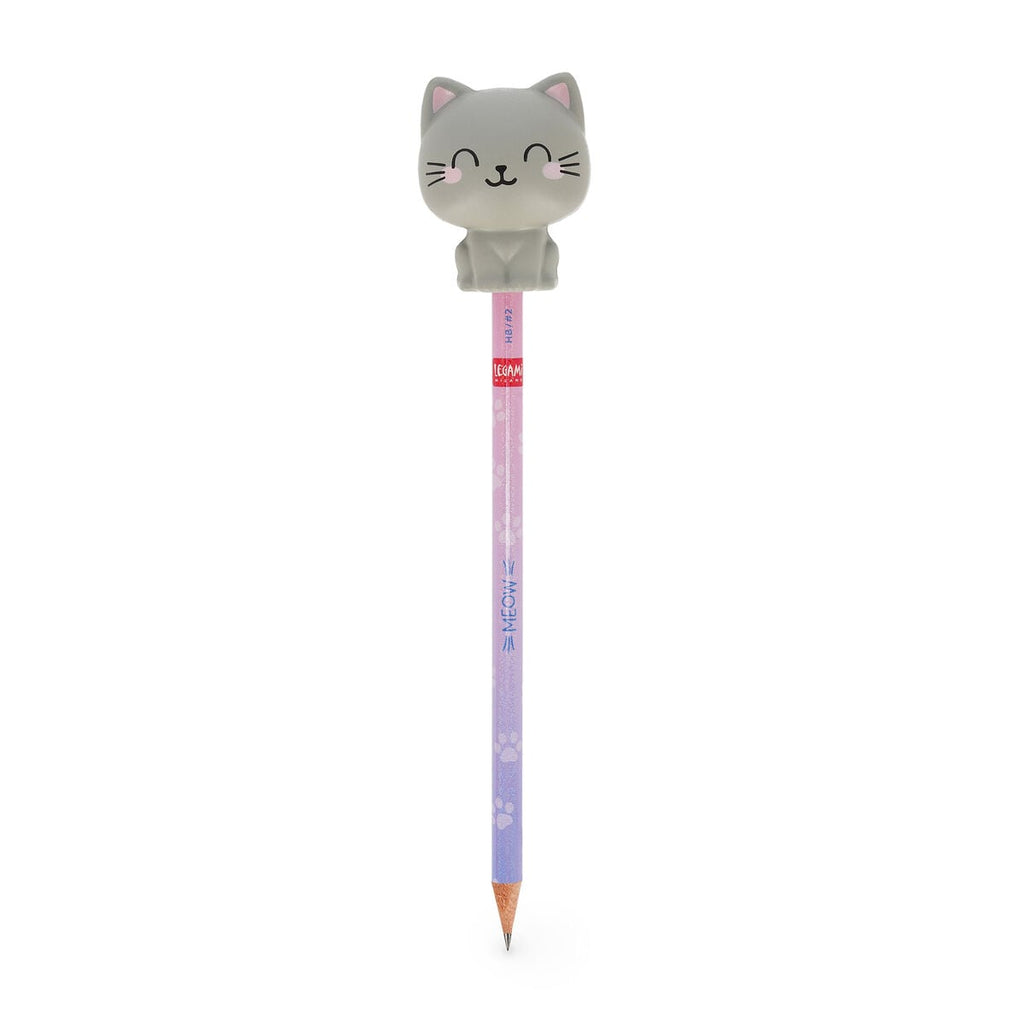Legami — lápiz antiestrés blandito con figura animal estampado Kitty, colección Back to School