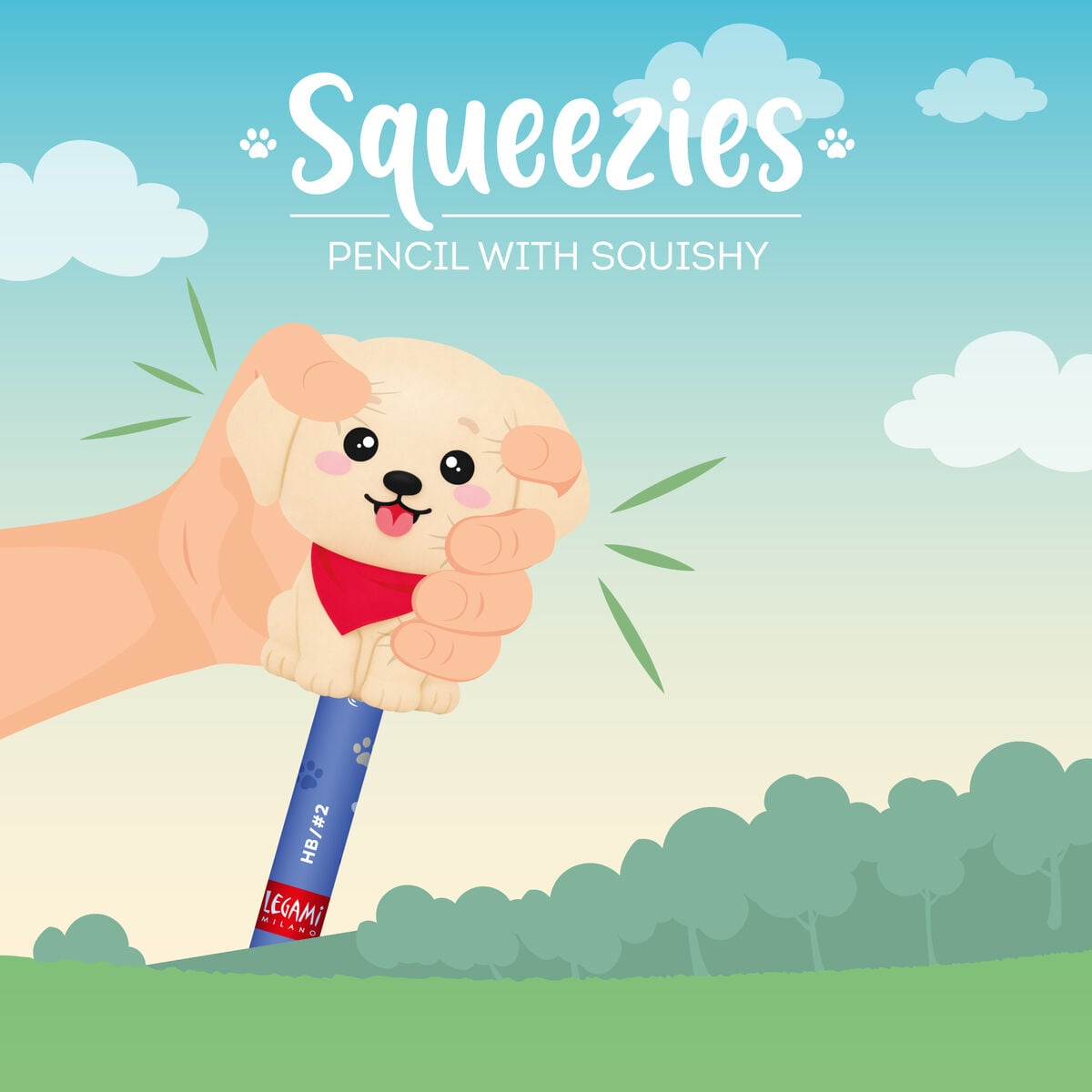 Lápiz Antiestrés Golden Retriver «Fur-ever Friends» - Squeezies