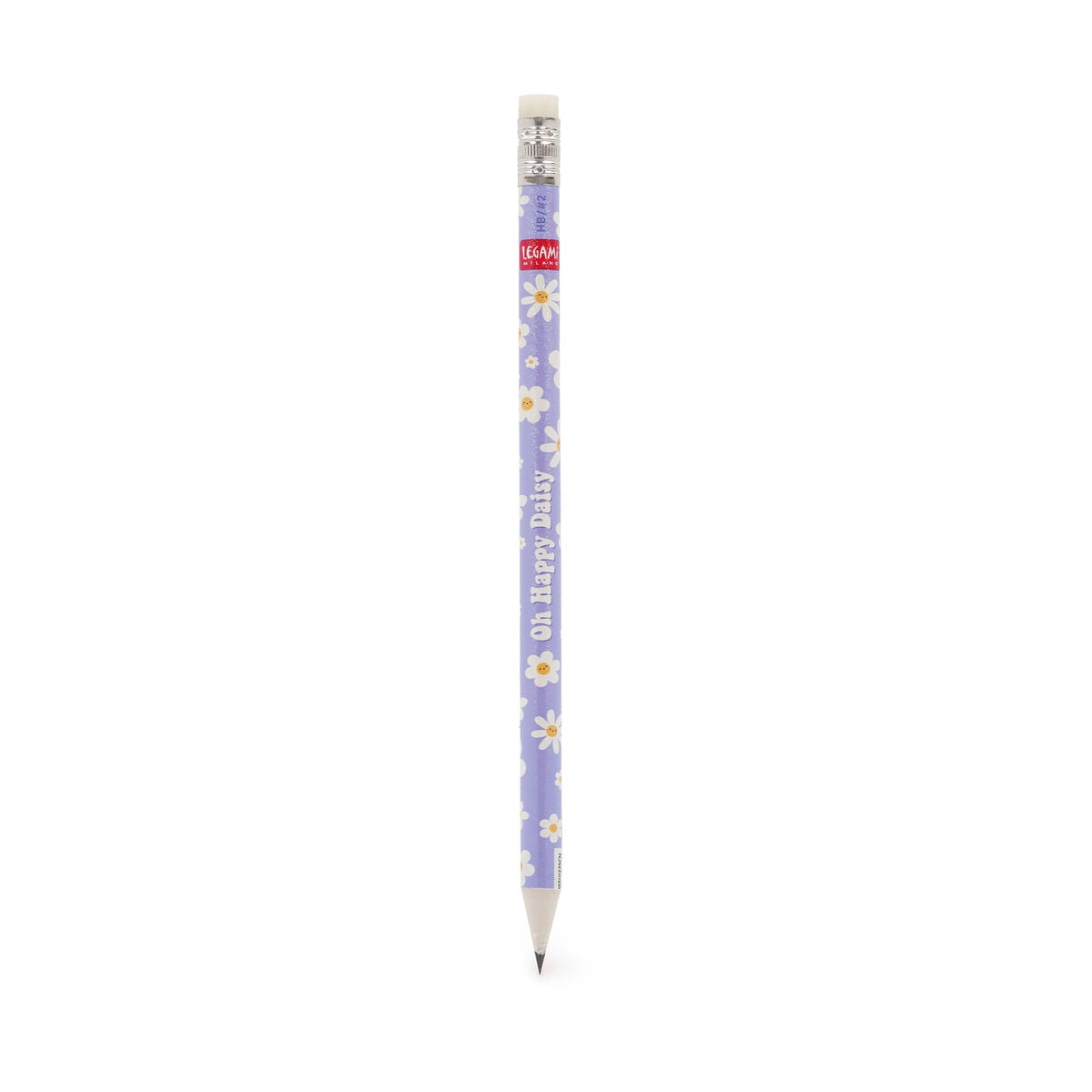 Legami — lápiz de papel reciclado ecológico estampado Daisy Lilac, colección Back to School