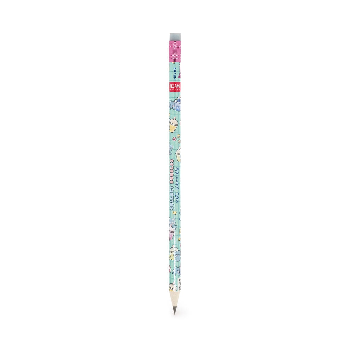 Legami — lápiz de papel reciclado ecológico estampado Kitty Bubble Tea, colección Back to School