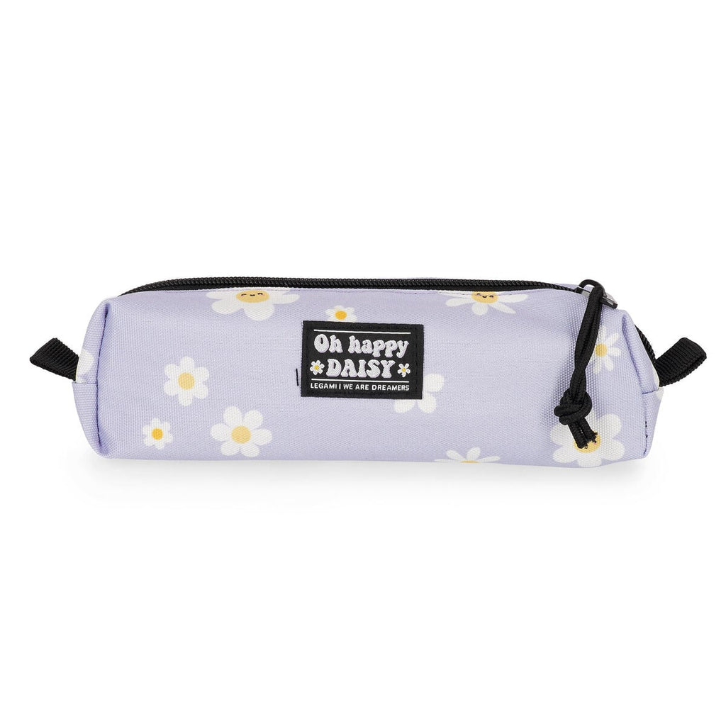 Legami — estuche escolar compacto de tela estampado Daisy Lilac, colección Back to School