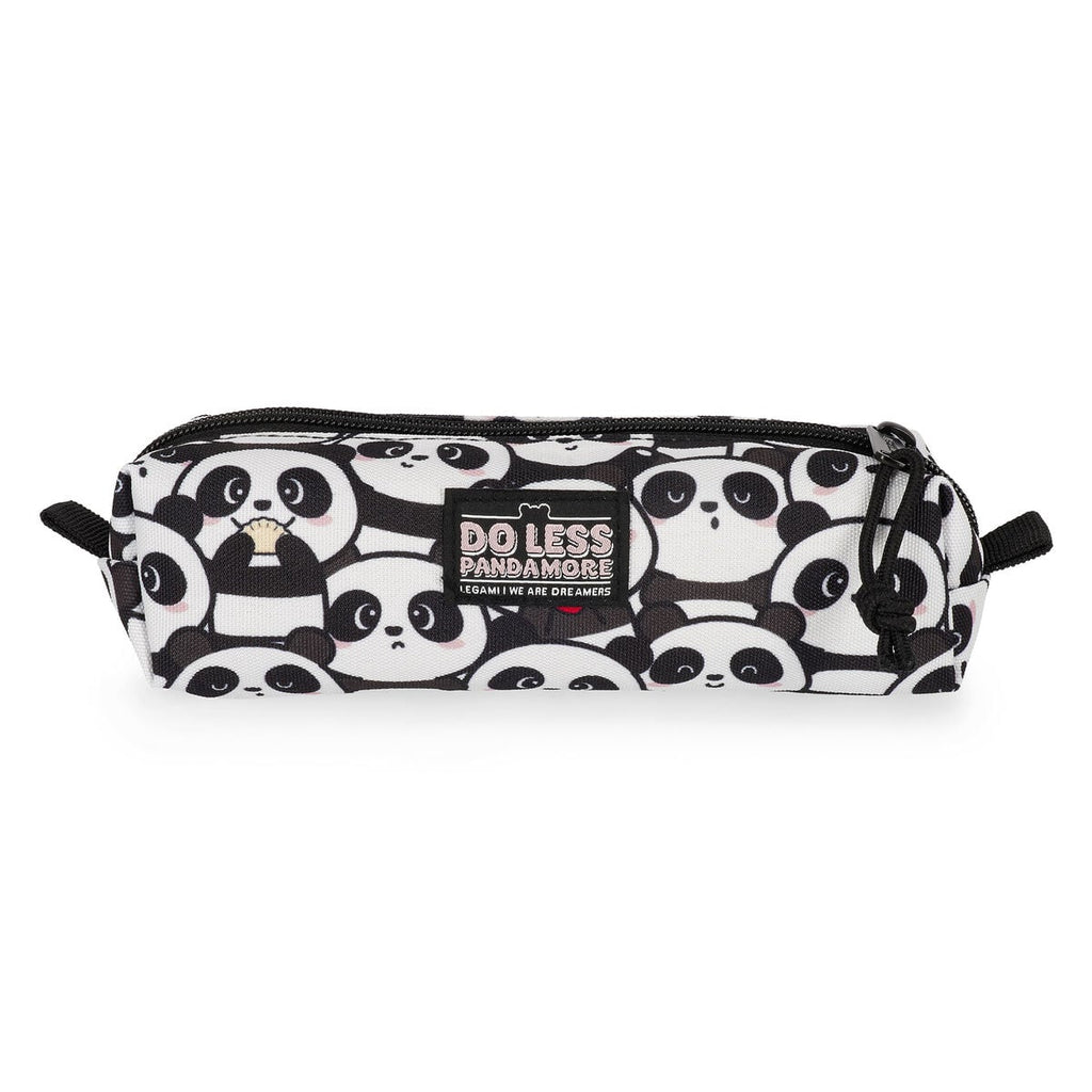 Legami — estuche escolar compacto de tela estampado Panda, colección Back to School