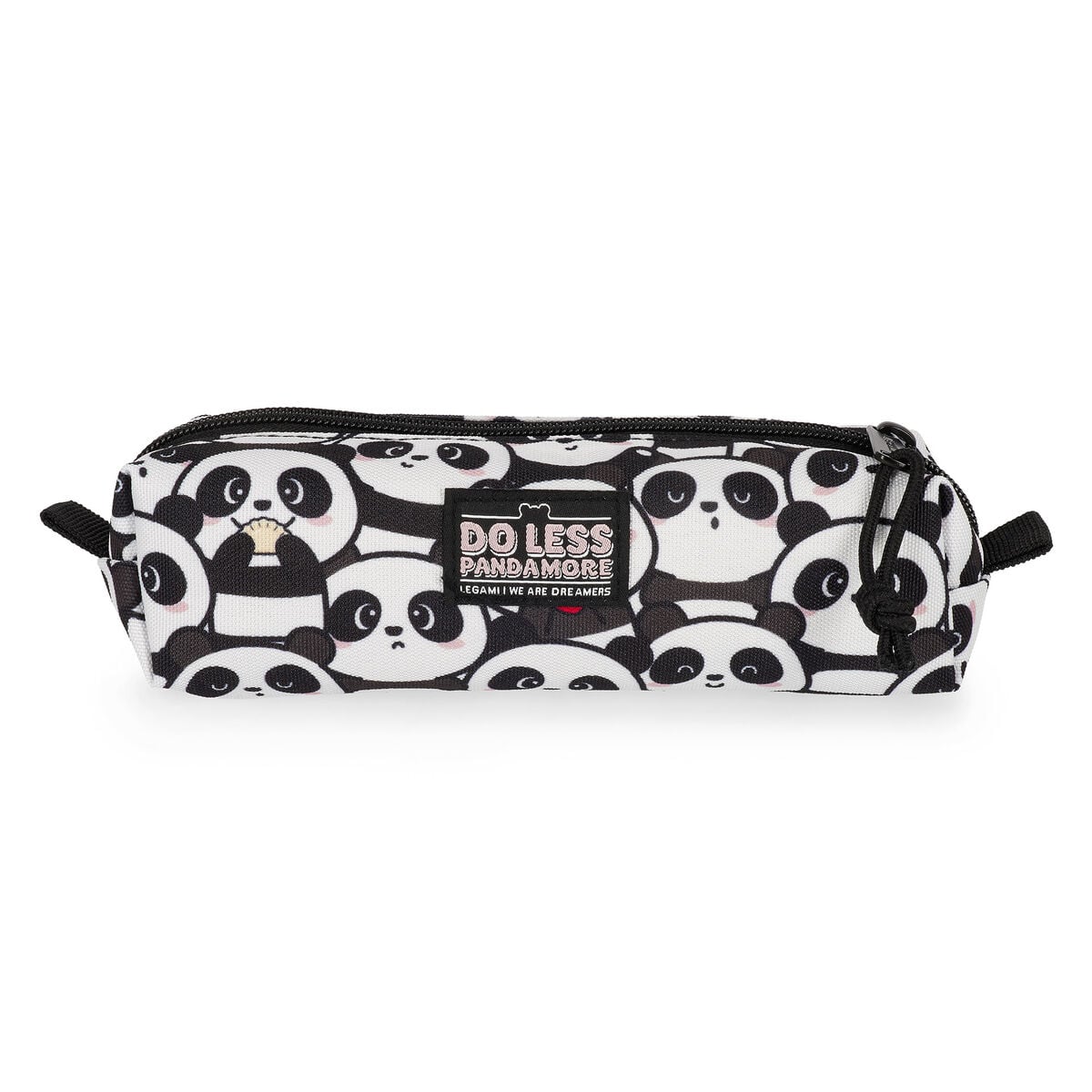 Legami — estuche escolar compacto de tela estampado Panda, colección Back to School