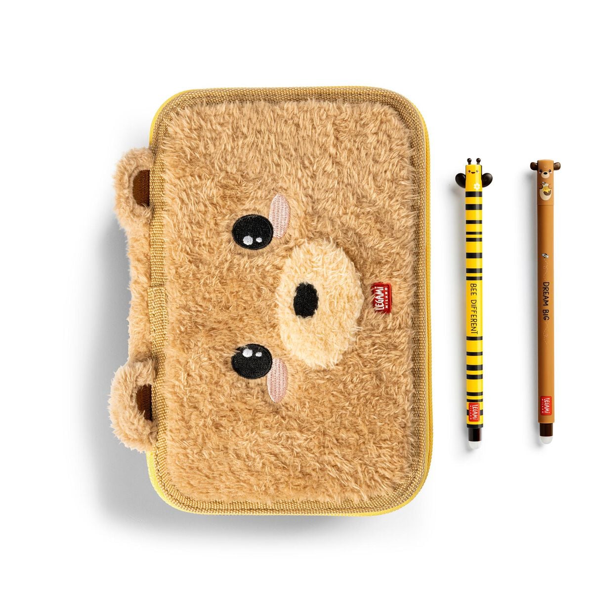 Estuche de 3 Compartimentos - Teddy + 2 Erasable Pen