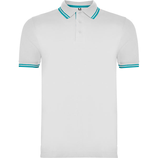 POLO MONTREAL T/S BLANCO/TURQUESA