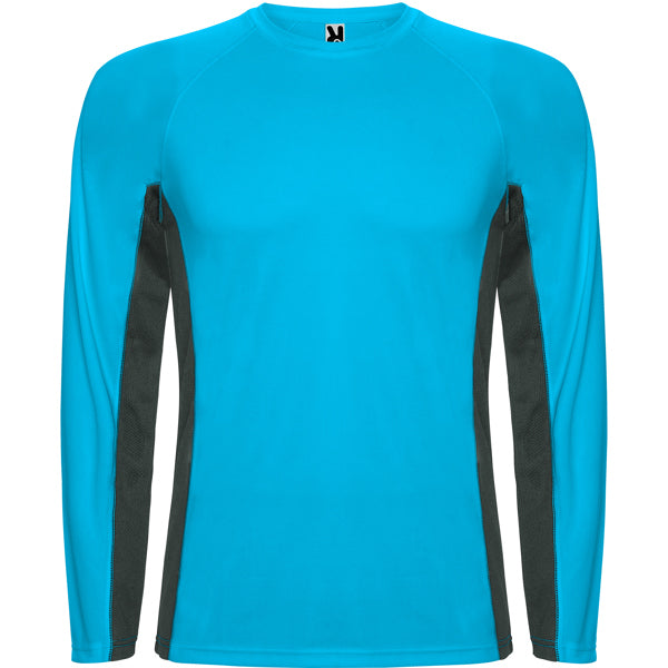 CAMISETA SHANGHAI MANGA LARGA T/S BLANCO/ROYAL