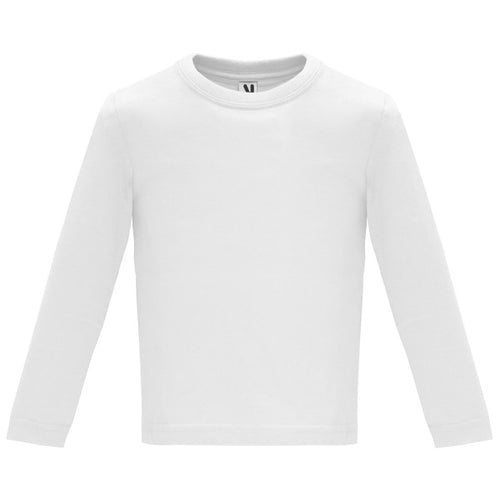 CAMISETA BABY MANGA LARGA T/6 MESES BLANCO