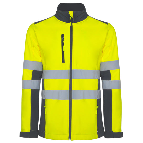 AV SOFTSHELL ANTARES T/S PLOMO/AMARILLO FLUOR