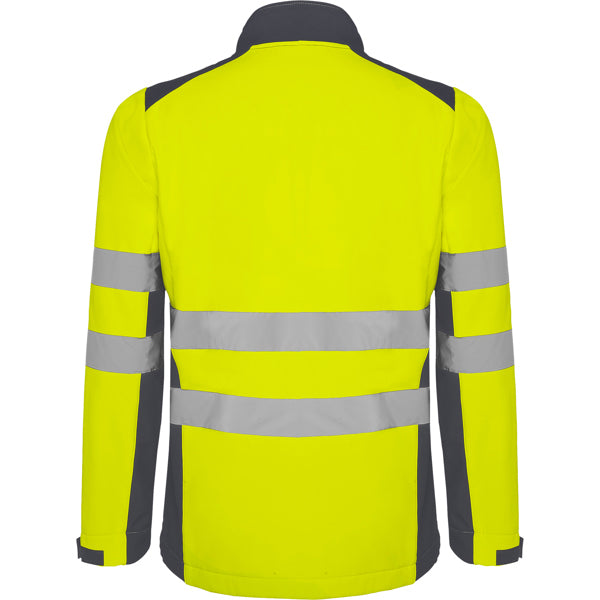 AV SOFTSHELL ANTARES T/S PLOMO/AMARILLO FLUOR