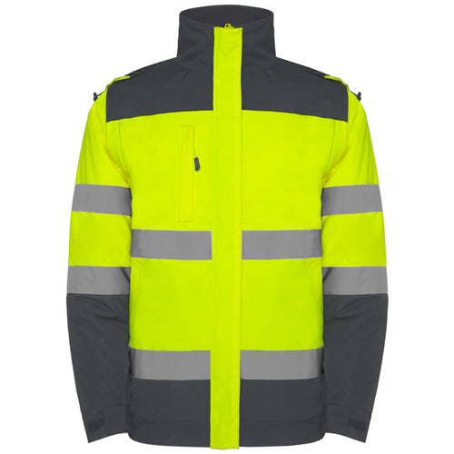 AV PARKA EPSYLON T/S PLOMO/AMARILLO FLUOR