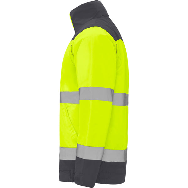 AV PARKA EPSYLON T/S PLOMO/AMARILLO FLUOR