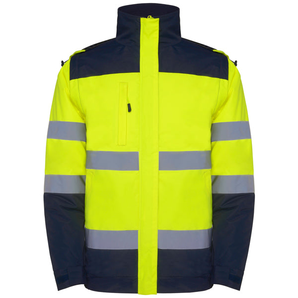 AV PARKA EPSYLON T/S PLOMO/AMARILLO FLUOR