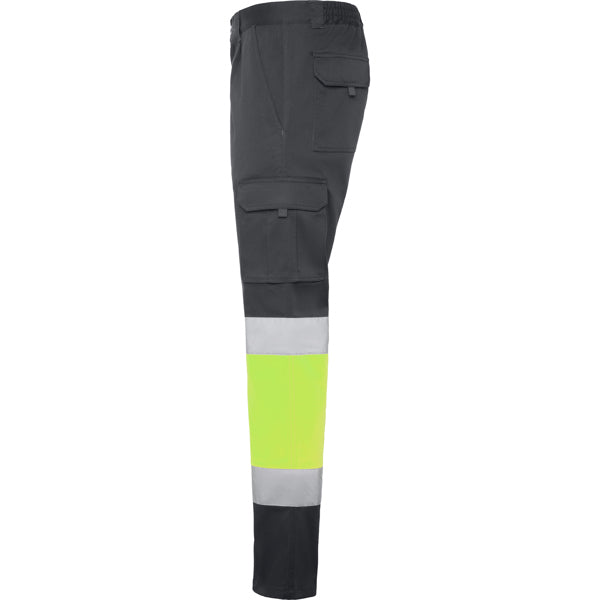 AV PANTALON DAILY STRETCH T/38 PLOMO/AMARILLO FLUOR