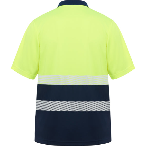 POLO VEGA T/S MARINO/AMARILLO FLUOR