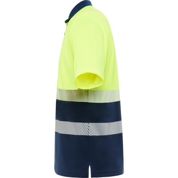 POLO VEGA T/S MARINO/AMARILLO FLUOR